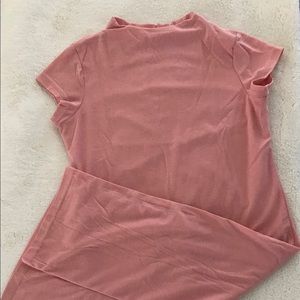 Bodycon pink knee length dress